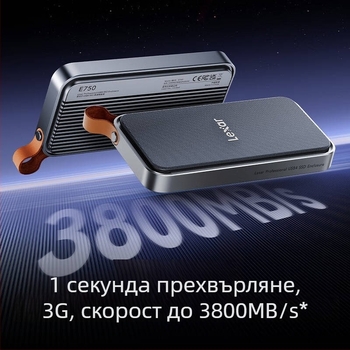 Lexar E750 USB4 NVMe M.2 външна кутия за SSD с Thunderbolt 4, поддържа до 8 TB