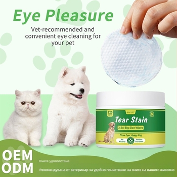 GJYC PET Очни влажни кърпички за домашни любимци — почистване на очи, течна формула, общо ползване