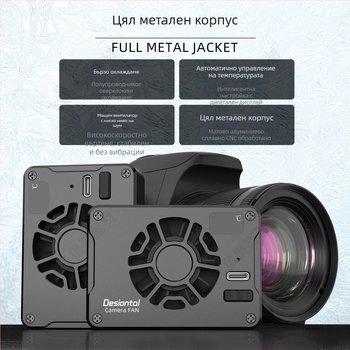 Radiator za kamera - алуминиев корпус, модел F01, интелигентно управление на температурата, безшумен охладител, тегло 130 g