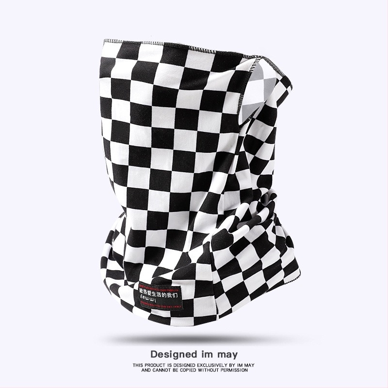 Маска за езда с защита на шията и слънцезащита, половин покриване на лицето, полиестерна тъкан 61–70%