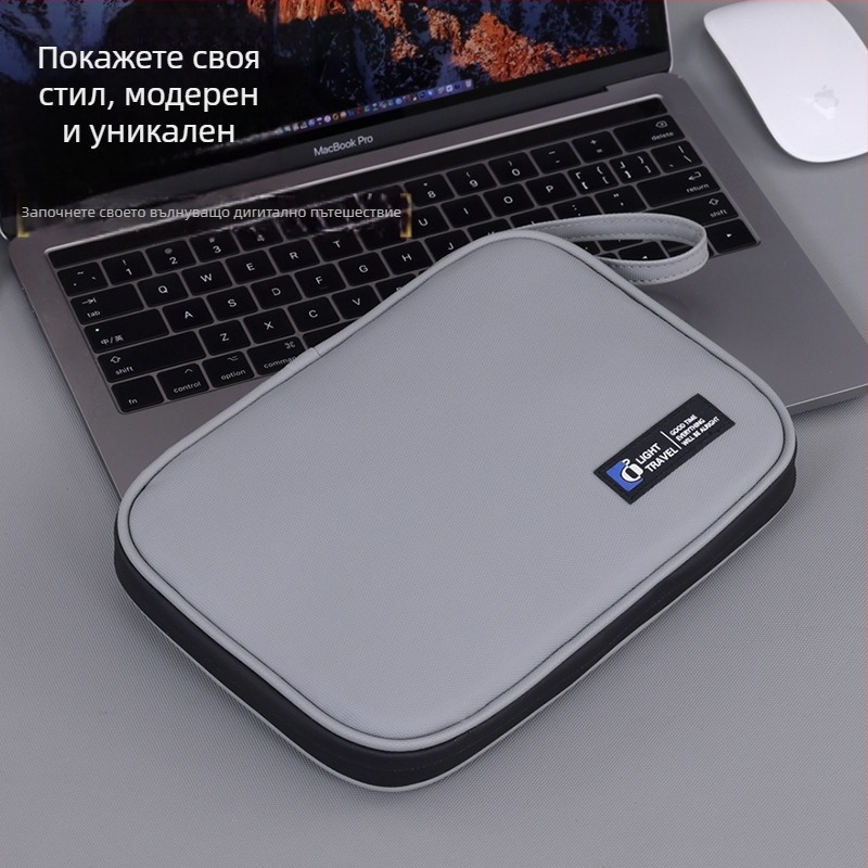 Чанта за организиране на кабели за данни, модел 5009, ръчна чанта, кожеподобен материал, лек лукс, мултифункционална