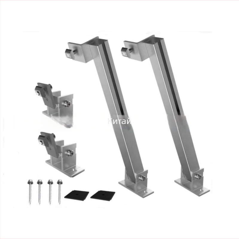 Държач за соларен панел от алуминиева сплав AL6005-T5, регулируем 15–30°, преден и заден крак, тегло 2