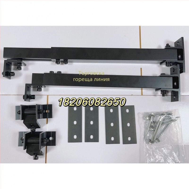 Държач за соларен панел от алуминиева сплав AL6005-T5, регулируем 15–30°, преден и заден крак, тегло 2