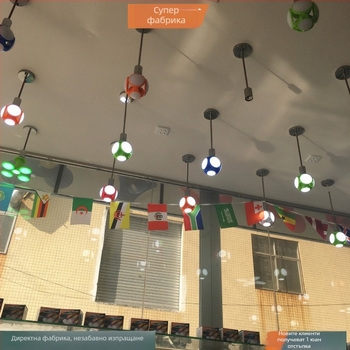 Мини футболна лампа, сгъваема конструкция, 28W, 1600 лм, 360° лъчение, E27 база, IP20