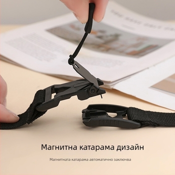 Фиксирана закопчалка за презрамка на ученическа чанта — антихлъзгаща, облекчаване на натоварването, железен материал, пролет 2025