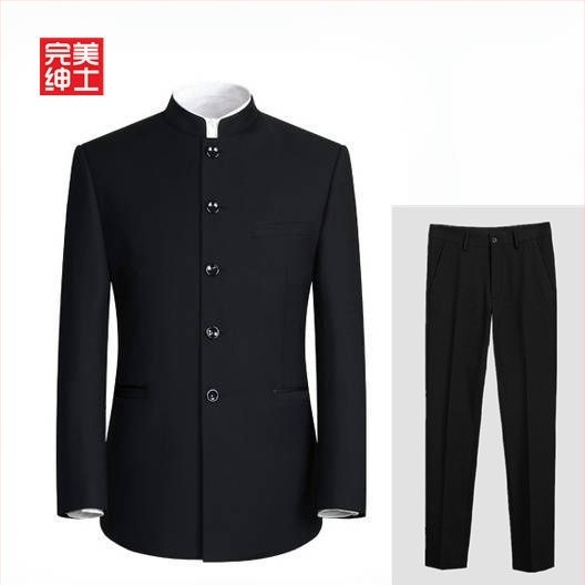 Zhongshan костюм за мъже, Китайски стил, Corduroy плат с Rabbit Hair, Зима 2024, Wrinkle-Free