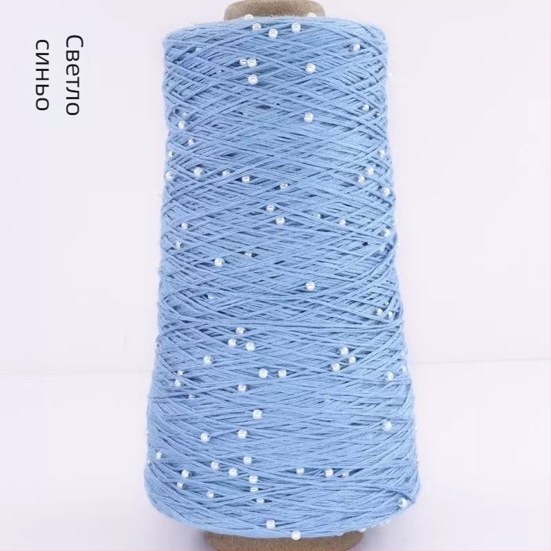 Памучно-вискозна прежда за плетене — конова прежда, ринг спининг, RS002 (Марка Ruishi; Алиас Pearl Mercerized Cotton Thread)