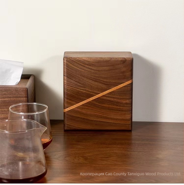 Дървена настолна кутия за филтри за кафе, с магнитно затваряне и защита от прах, модерен минималистичен дизайн