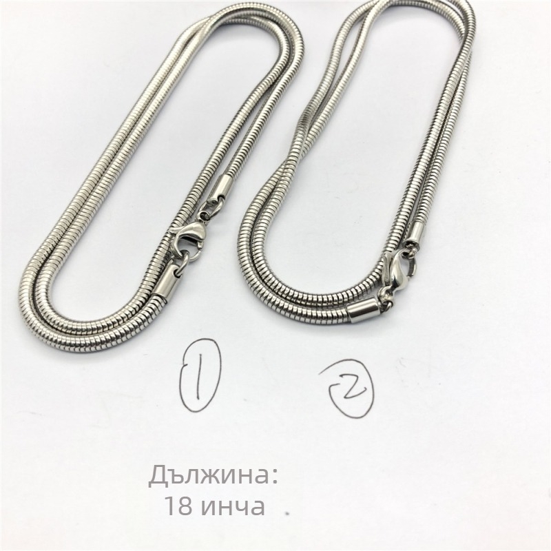 Колие от титановата стомана, ретро завършек, унисекс