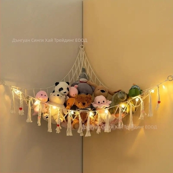 Детски висящ хамак за съхранение на кукли, памучен плат, Nordic стил (Материал: Памучен плат; Стил: Nordic; Подходящ за: Други)