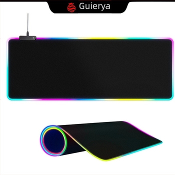 LED RGB гейминг подложка за мишка, платнена повърхност, едностранна, печат на лого, OEM персонализация