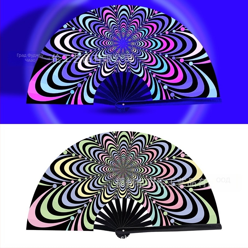 Сгъваем фен от бамбук, китайски стил, 13 пръчки, за забавления