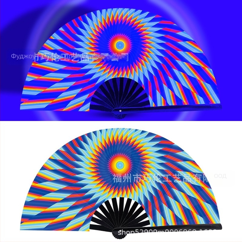 Сгъваем фен от бамбук, китайски стил, 13 пръчки, за забавления