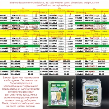 Da Wan Gardening Нетъкано анти-замръзващо покривало за растения – външна защита от студ за двор, градина и озеленяване