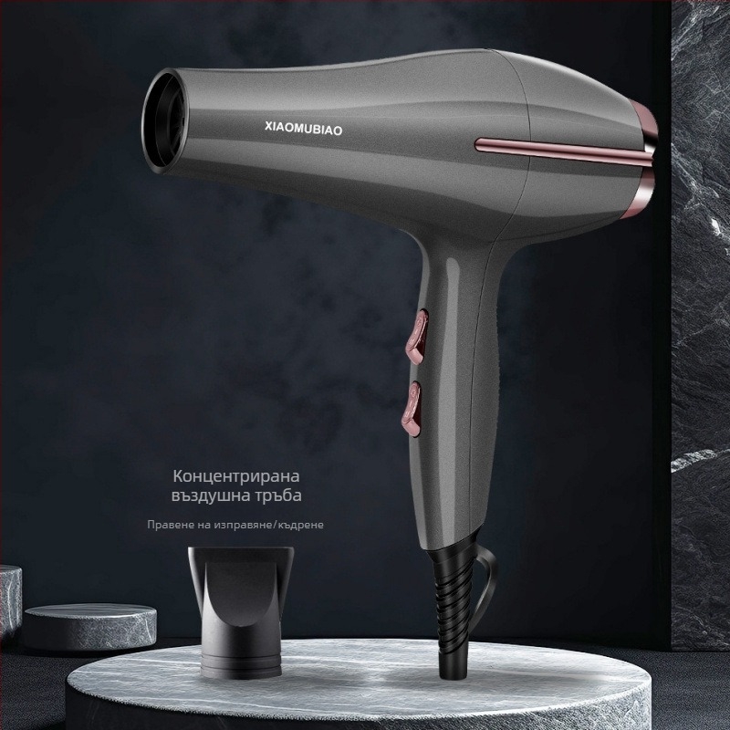 Професионален сешоар за коса за фризьорски салон, 850W, 2 скорости на въздуха, концентраторна насадка, защита от прегряване, 220V