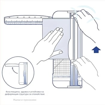 A4 ръчен нож за рязане на хартия - модел A4-2, пластмасов корпус, марка Other, цел: рязане