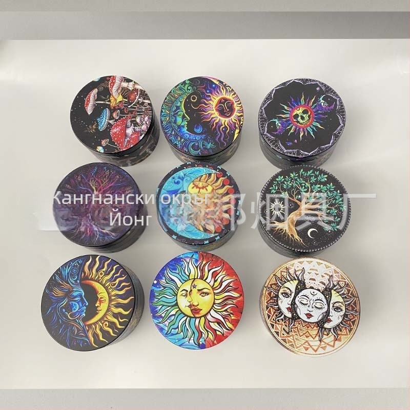 Гриндер за цигари, цинкова сплав, четири слоя, UV печат, възможност за персонализирано лого