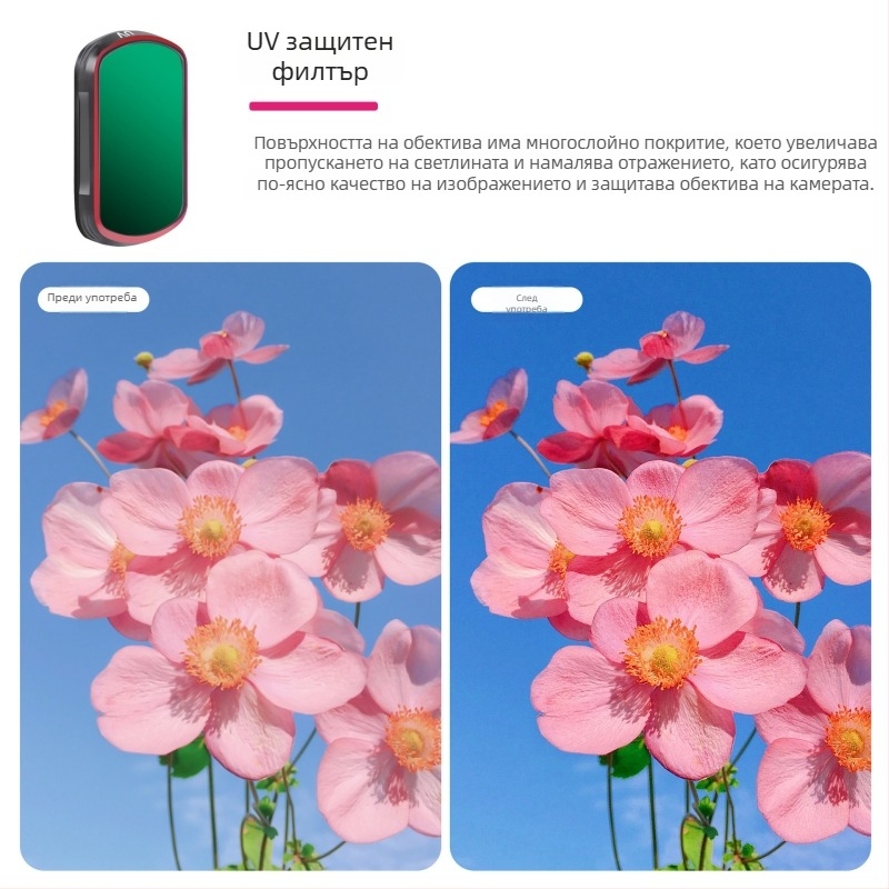 Zomei поляризационен филтър за DJI Osmo Pocket 3 – магнитно бързо освобождаване, UV/CPL/ND, оптично стъкло