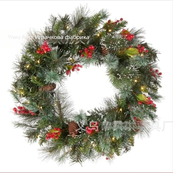 Beiqi пластмасов коледен венец – подвеска за врати и прозорци