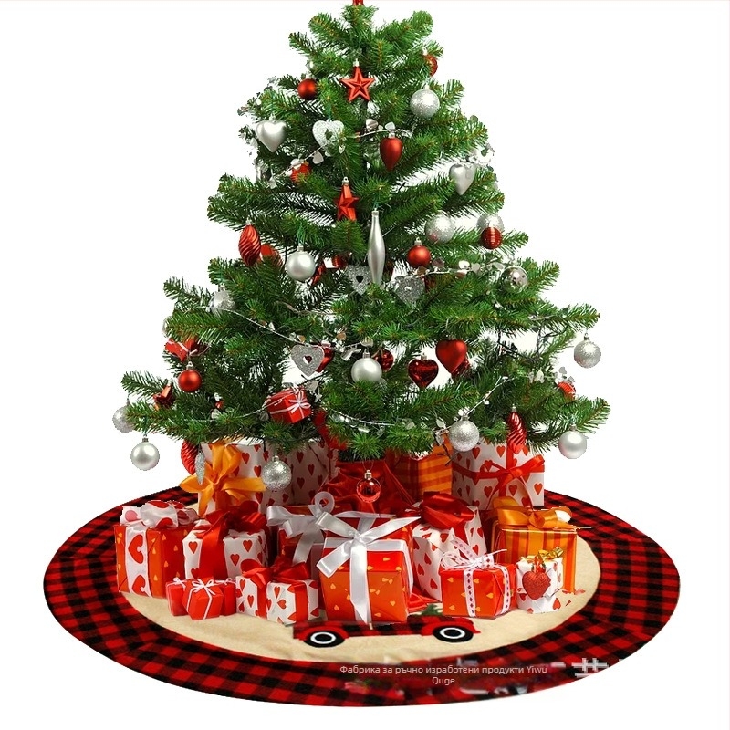 Коледна пола за елха, плат, с лента, реквизит за празнична украса, марка Fun pigeon