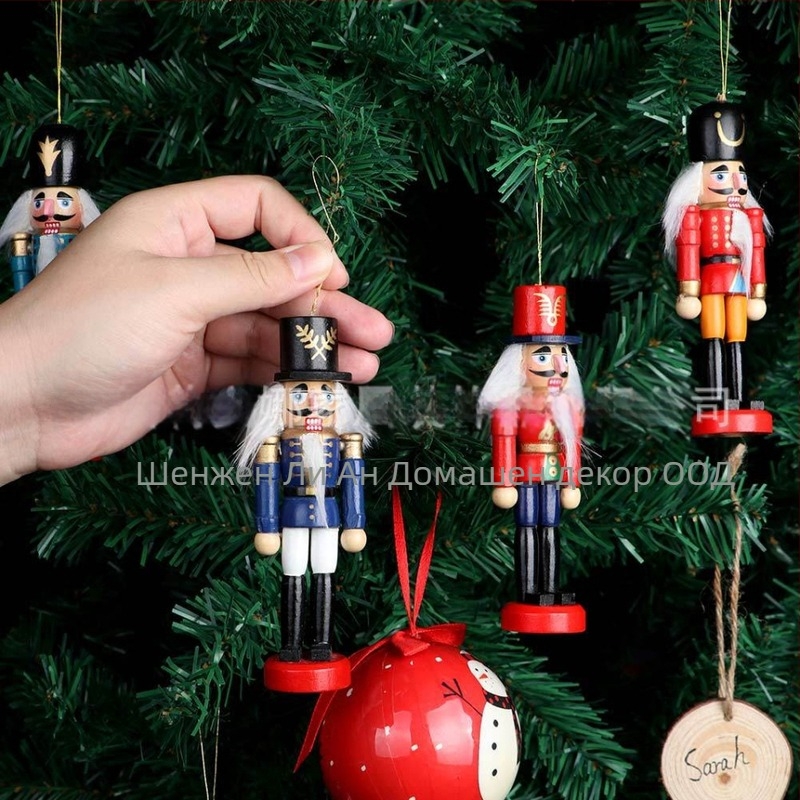Nutcracker Soldier – дървена фигура за коледна украса, Schima superba, в подаръчна кутия, марка LyAn