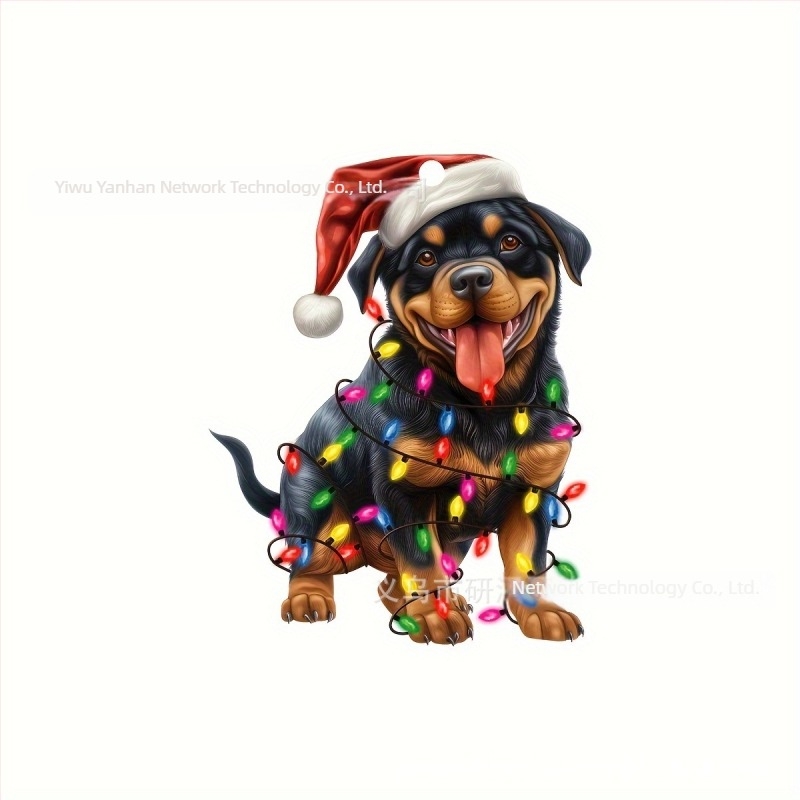 Акрилна коледна кучешка украса за автомобил, интериорна висулка, модерен стил