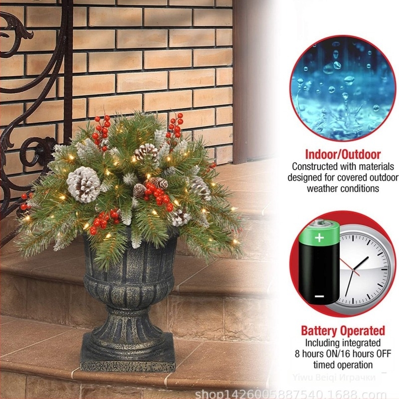 Beiqi коледно дърво от PVC, борови иглички и PE за наземно вграждане