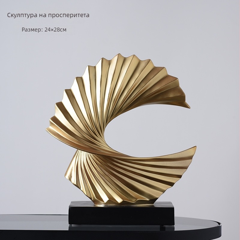 Декоративна фигура за богатство, светъл лукс, ръчно рисувана смола, за винен шкаф и офис/хол