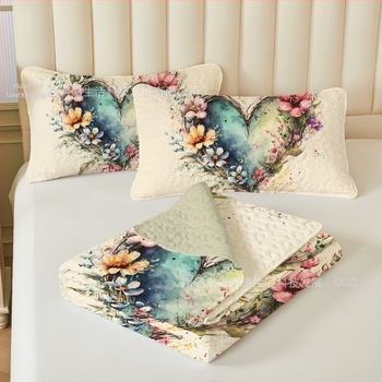 Покривало за легло с дигитален печат, машинно пране, плат от синтетично влакно и пълнеж от обикновени влакна, подходящо за всички сезони, Burberry.