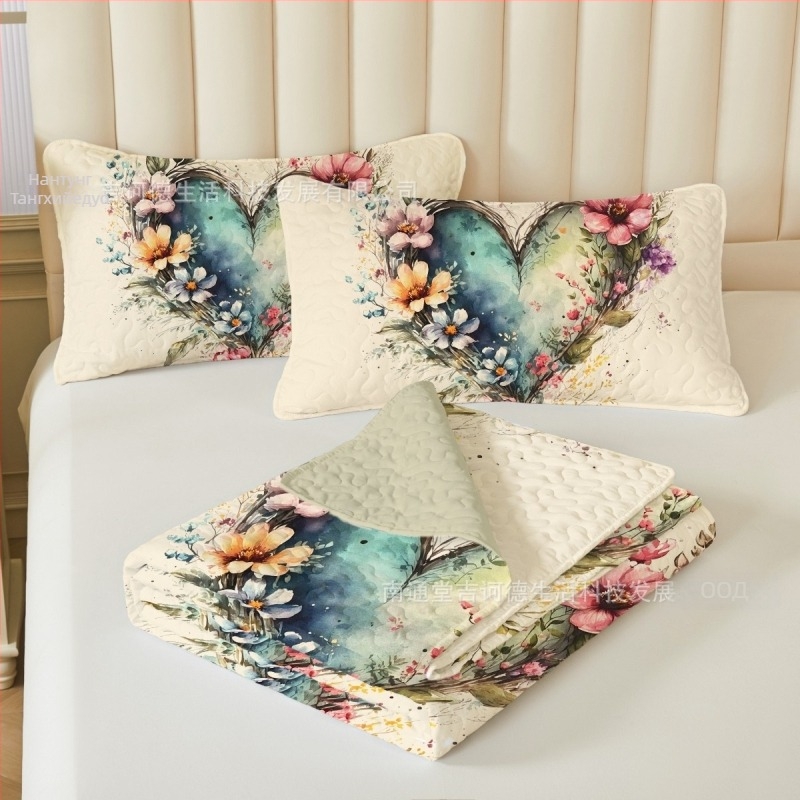 Покривало за легло с дигитален печат, машинно пране, плат от синтетично влакно и пълнеж от обикновени влакна, подходящо за всички сезони, Burberry.