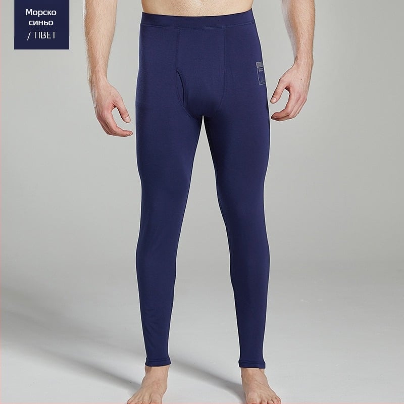 Мъжки модал базов слой панталони, антибактериални, висока талия, къса кройка