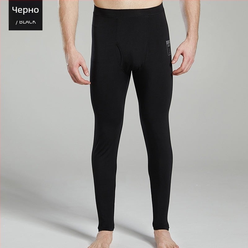 Мъжки модал базов слой панталони, антибактериални, висока талия, къса кройка