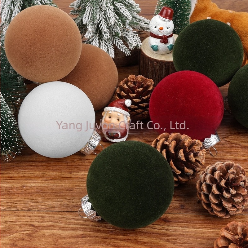 Коледна топка с флокинг — Poly Velvet, флокинг материал и флокинг изработка