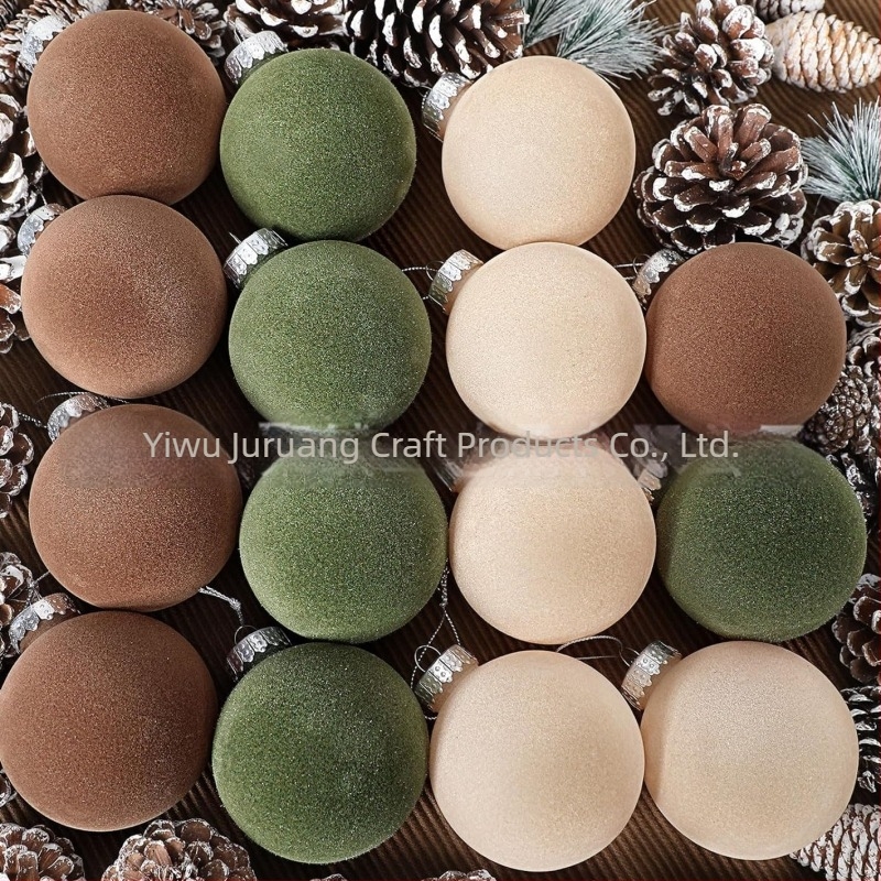 Коледна топка с флокинг — Poly Velvet, флокинг материал и флокинг изработка