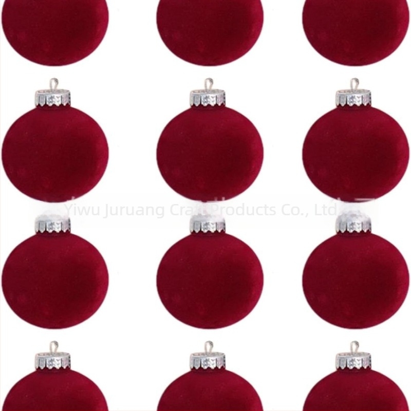 Коледна топка с флокинг — Poly Velvet, флокинг материал и флокинг изработка