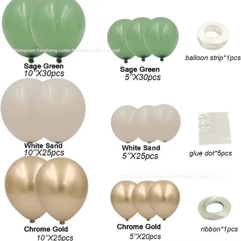 Латекс балонен комплект – кръгли балони, без лого, ретро винтидж стил за рождени дни и сватби