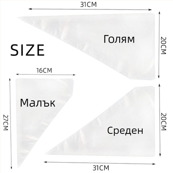 Xinda еднократна торбичка за украса на крема, екологично чист PO материал