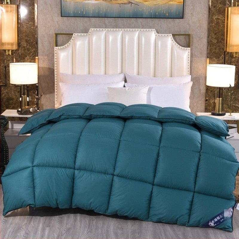 Одеяло кадифено-пера за всички сезони — Brushed и Quilted, анти-пера тъкан, запълване от обикновено влакно