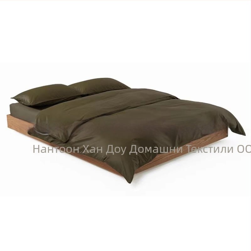 Комплект завивка с калъф за завивка и две калъфки, химическо влакно, плоско тъкане, 110 г/м², реактивно печатане и боядисване, Нордичен стил