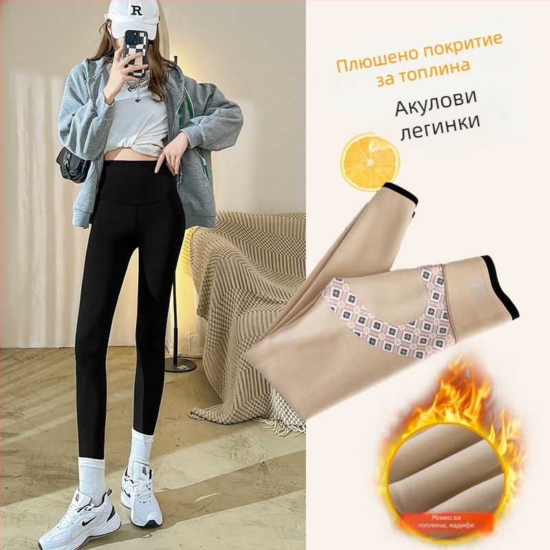 Йога клинги - повдигане на ханша, стягащи, корейски стил, къс модел (смес найлон/спандекс, еднотонни, средна плътност)