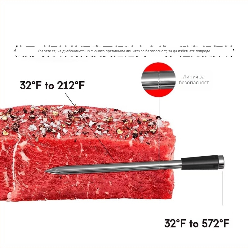 Хранителен термометър с Bluetooth, безжичен, водоустойчив, APP управление, резолюция 0.1°C