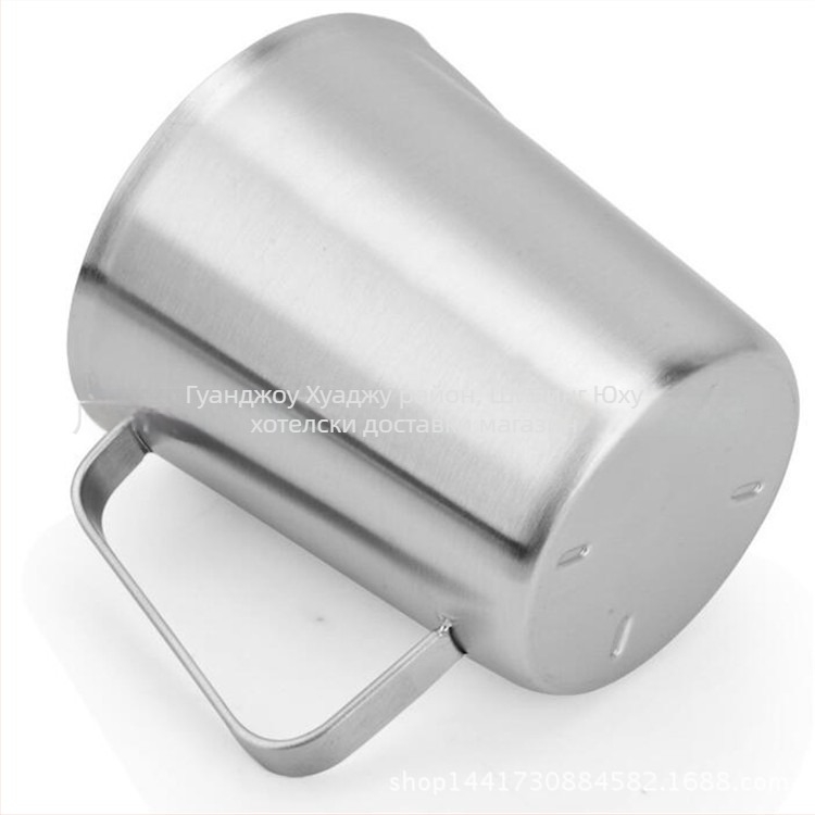 304 неръждаема стомана измервателна чашка с вградена скала за чай с мляко и кафе; различни модели с деления и толеранс ±100 мл.