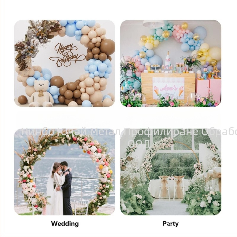 Железен държач за кръгла арка за сватбен фон, сватбен декор с арков дизайн