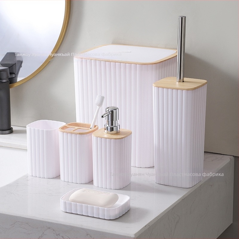 Chuangkai шестчастков пластмасов комплект за баня с печатно лого и възможност за персонализация