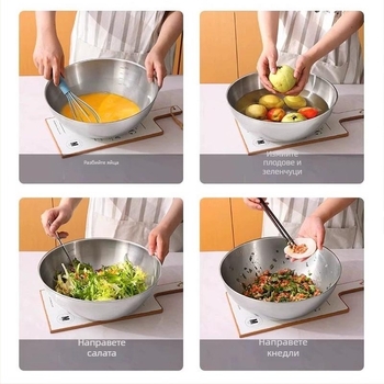 Стоманени купи в корейски стил — Бранд: Zhen Mingtang; Материал: метал; Стил: корейски; Пускане на пазара: пролет 2021