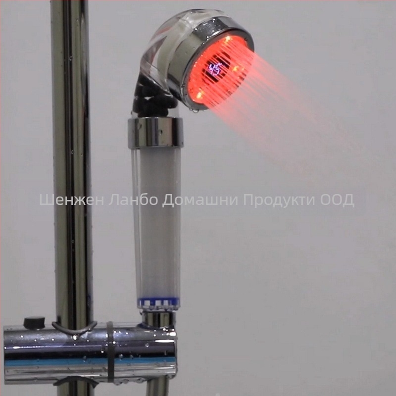 Ръчен душ с дисплей за температура, PP cotton филтър, регулатор на налягането, цифров контрол на температурата, модел 8008-S23-3