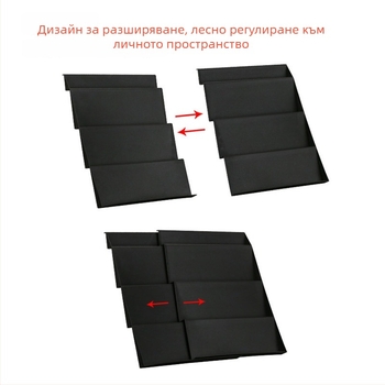 Десктоп хоризонтален държач за подправки, регулируеми стъпаловидни чекмеджета (PP материал, сгъваем, без пробиване, пускан през 2024 г.)