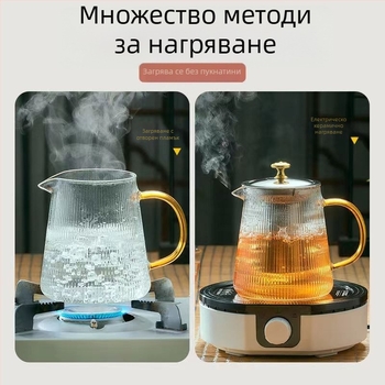 Чайник в японски стил, термоустойчиво боросиликатно стъкло, персонализируемо лого, първокласно качество