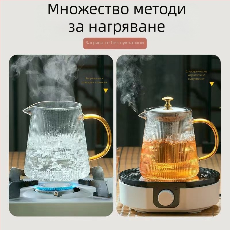 Чайник в японски стил, термоустойчиво боросиликатно стъкло, персонализируемо лого, първокласно качество