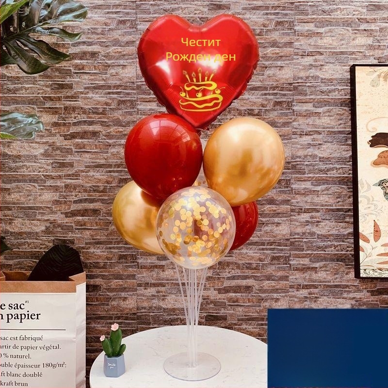 Колонна стойка за балони за сватби и празненства – алуминиево фолио балон, тип балон: играчка, форма: сърце